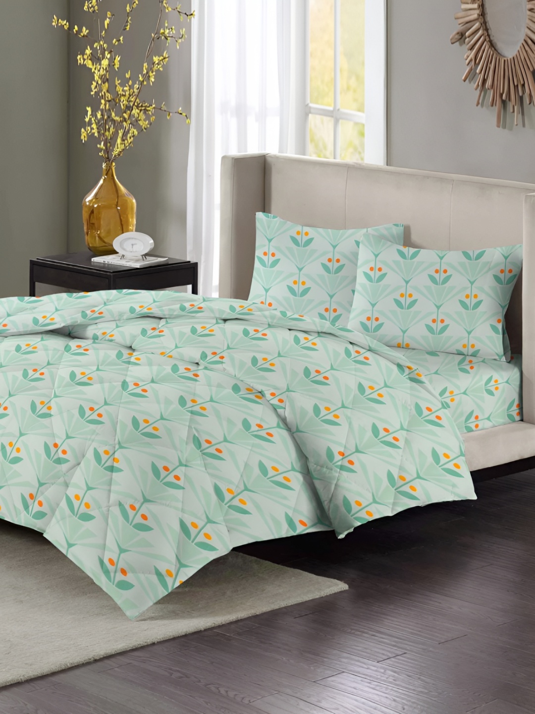 bsb home Green & Orange Self Design Other 4 Piece Double Queen Superfine Bedding Set
bsb home Green & Orange Self Design Other 4 Piece Double Queen Superfine Bedding Set