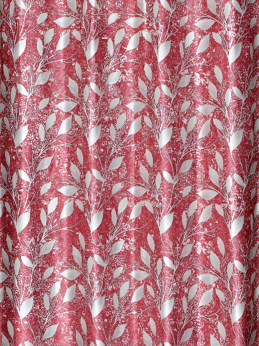Galaxy Home Decor Maroon Set of 2 Floral Room Darkening Window Curtain