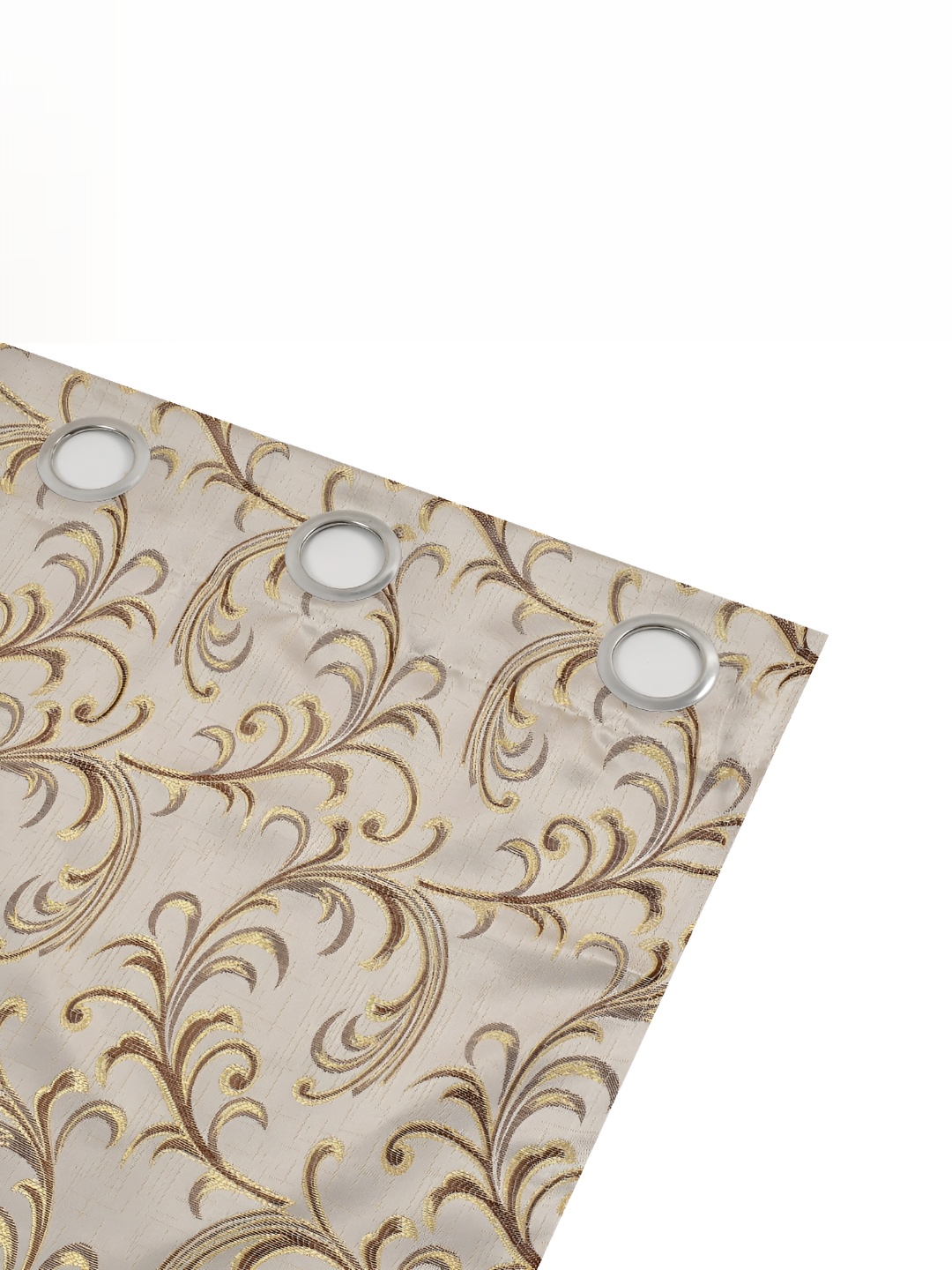 Galaxy Home Decor Brown Set of 2 Floral Room Darkening Long Door Curtain