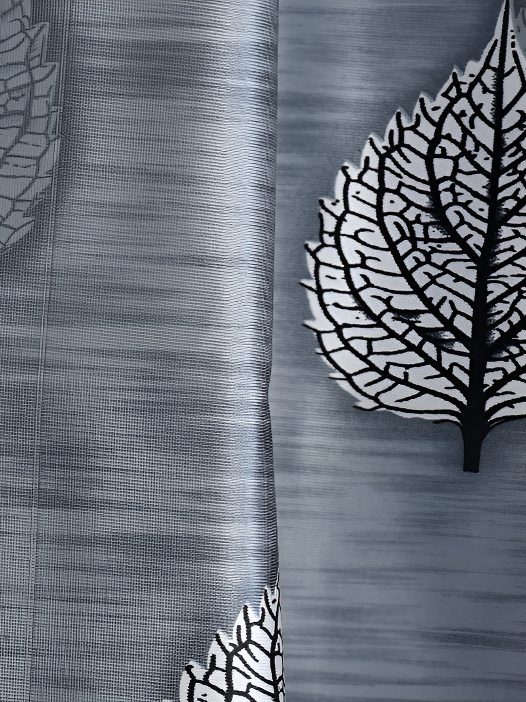 Galaxy Home Decor Grey Floral Room Darkening Window Curtain