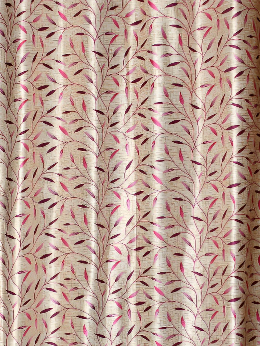 Galaxy Home Decor Burgundy Set of 2 Floral Room Darkening Window Curtain