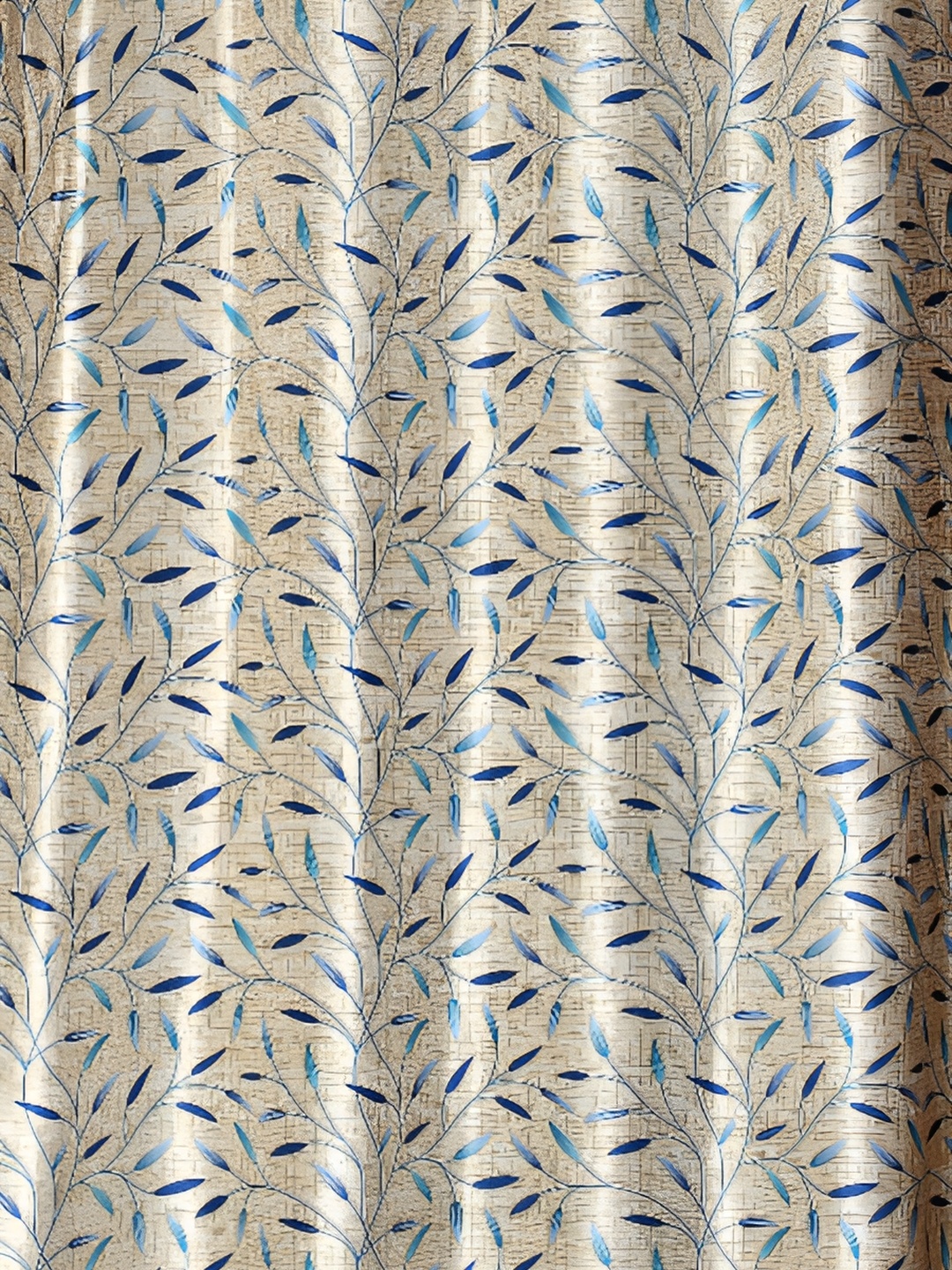 Galaxy Home Decor Turquoise Blue Set of 2 Floral Room Darkening Window Curtain