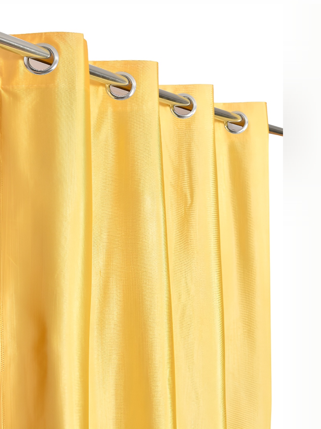 Galaxy Home Decor Cream-Coloured & Yellow Set of 3 Floral Room Darkening Window Curtain