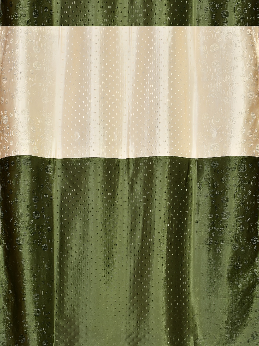 Galaxy Home Decor Green Floral Room Darkening Window Curtain