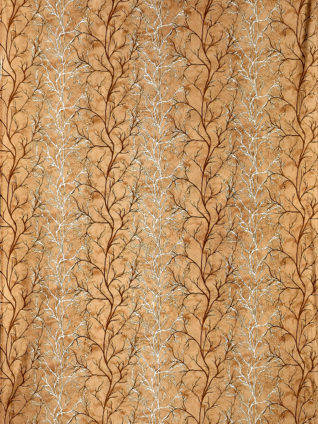 Galaxy Home Decor Gold-Toned Floral Room Darkening Door Curtain