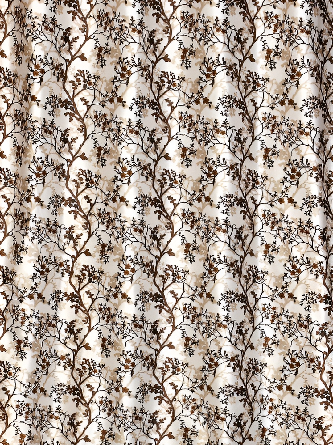 Galaxy Home Decor Brown 2 Pieces Floral Room Darkening Window Curtain