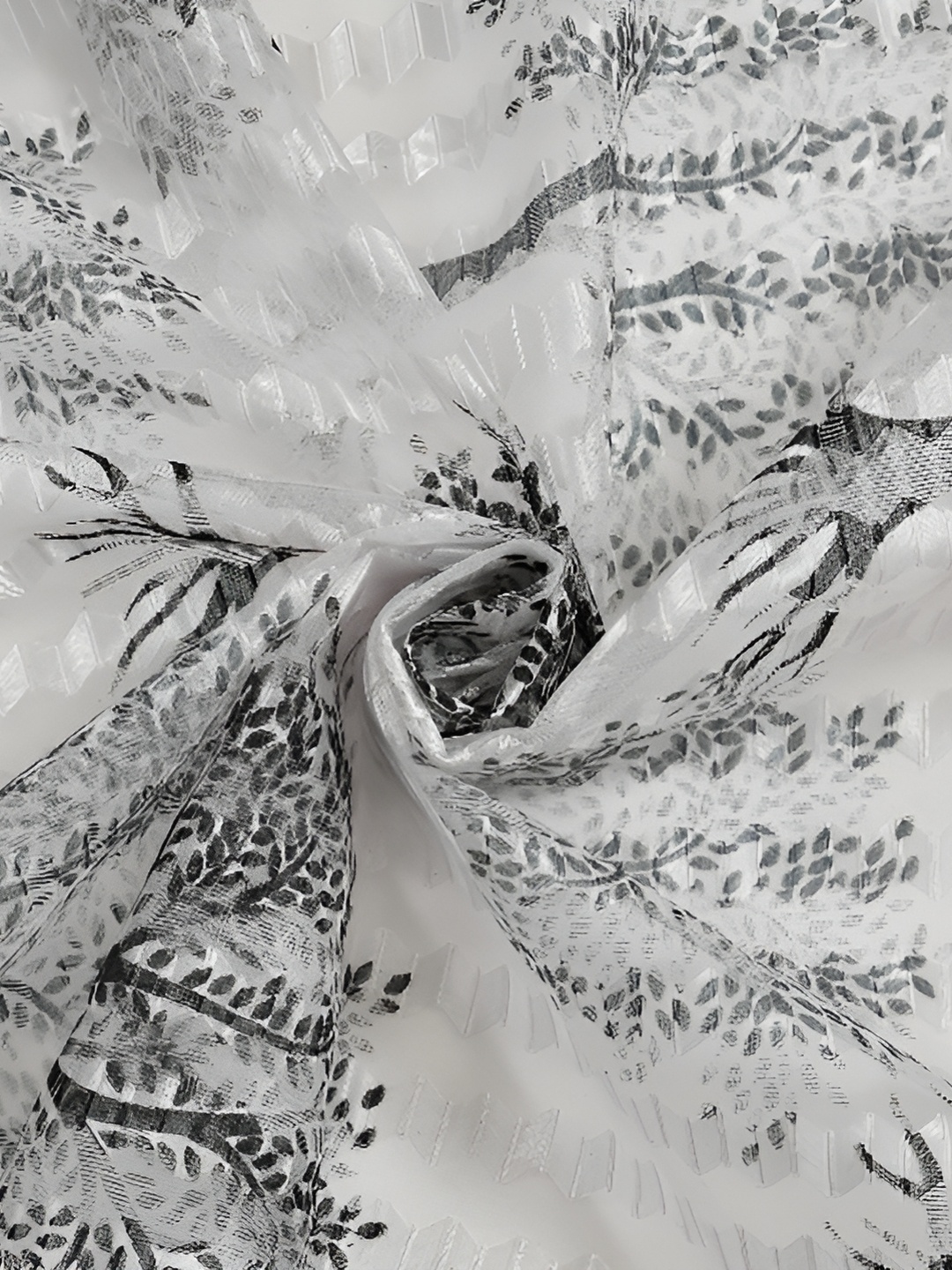 Galaxy Home Decor Grey Floral Room Darkening Door Curtain