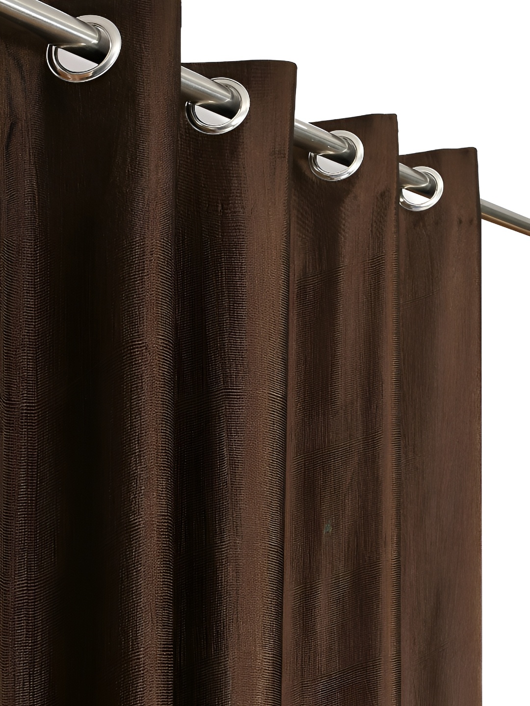 Galaxy Home Decor Brown Set of 3 Floral Room Darkening Door Curtain