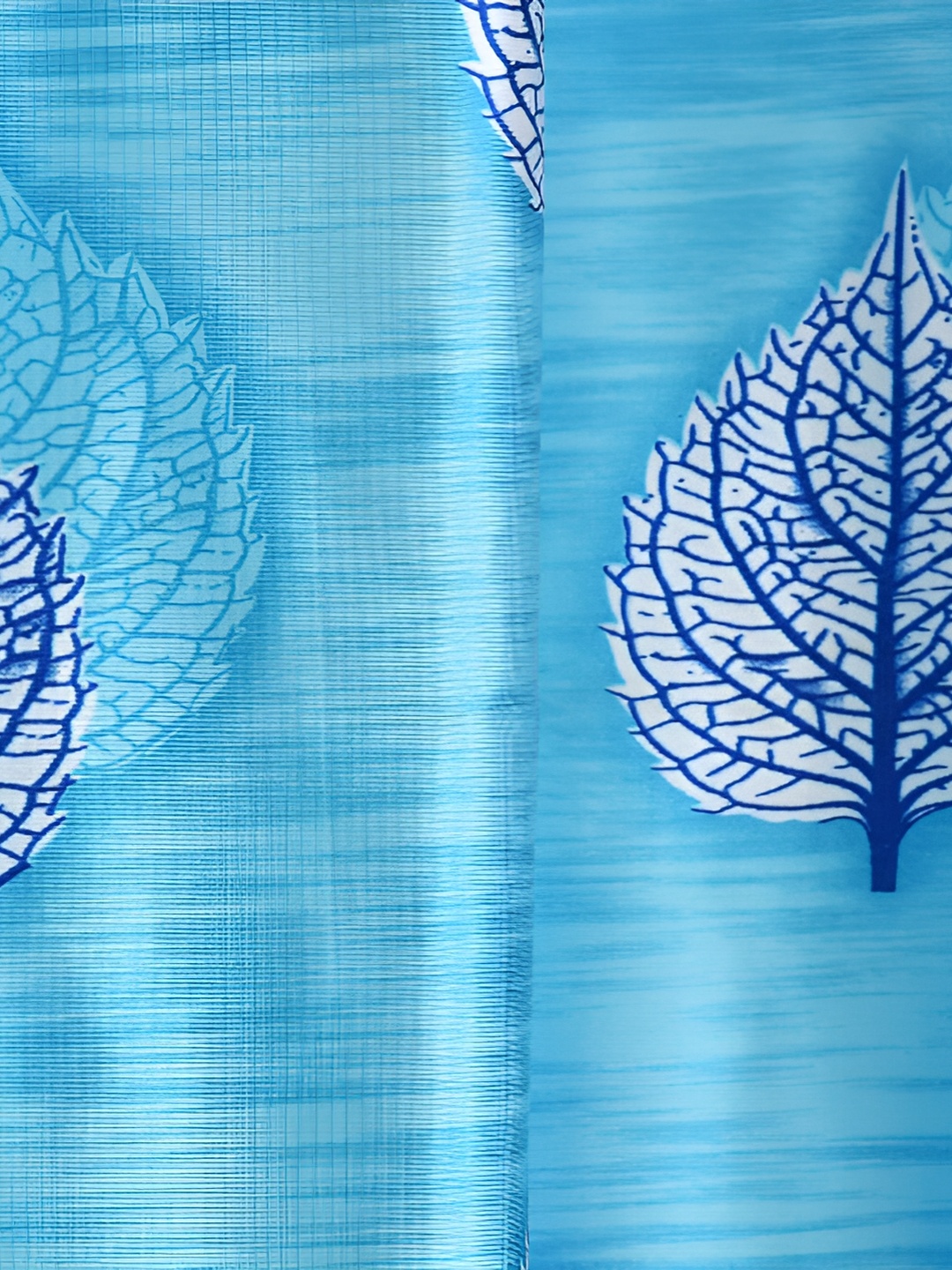 Galaxy Home Decor Turquoise Blue Set of 2 Floral Room Darkening Window Curtain