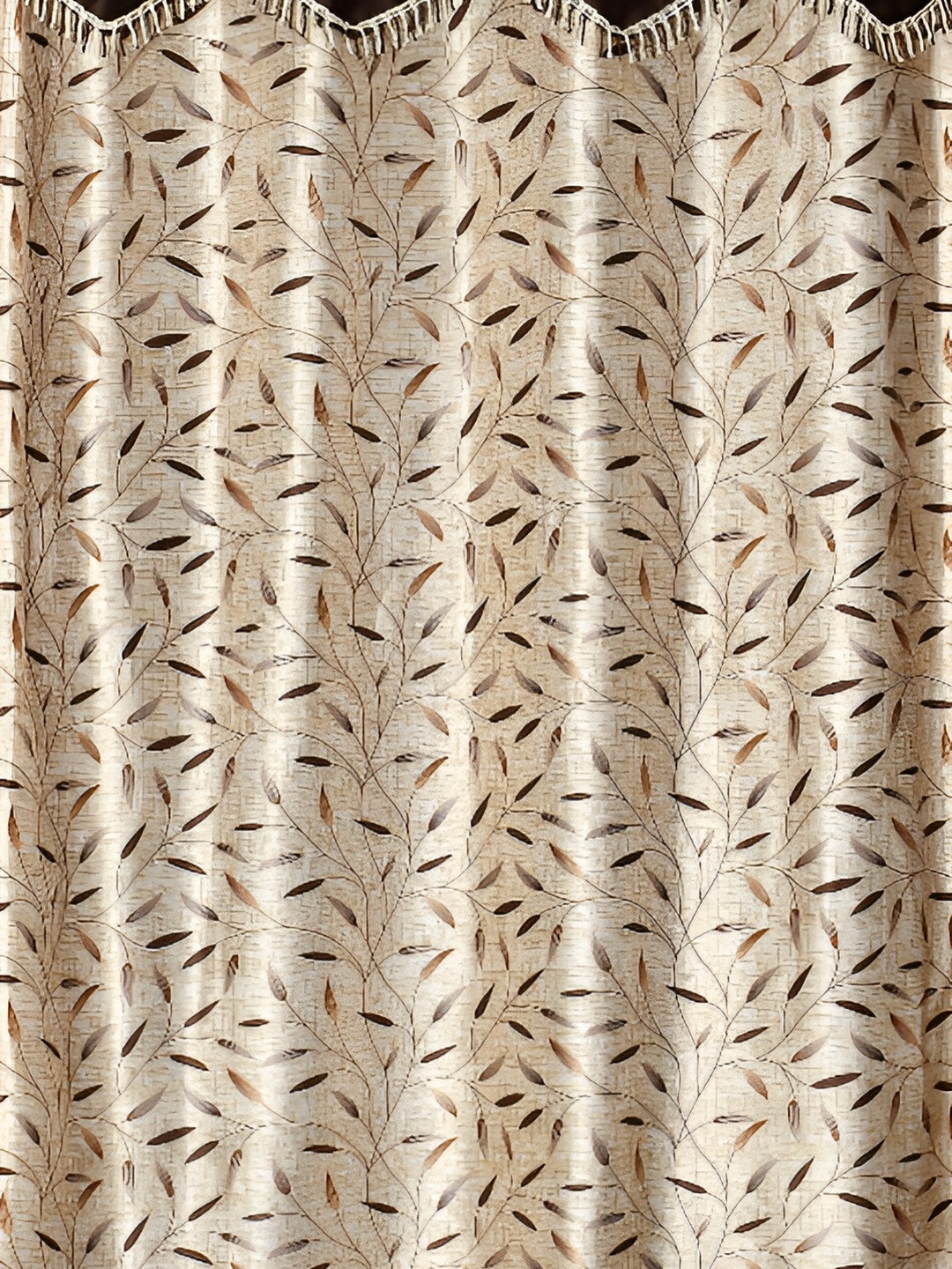 Galaxy Home Decor Brown Floral Room Darkening Window Curtain
