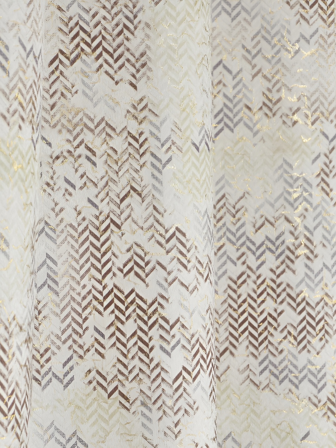 Galaxy Home Decor Cream-Coloured Floral Room Darkening Window Curtain