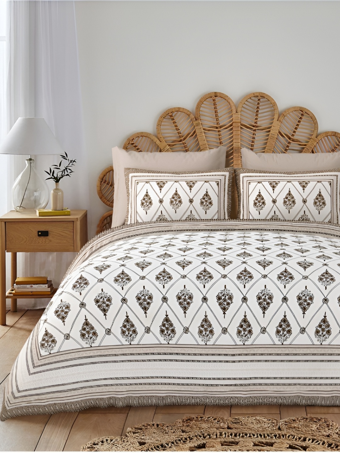 Block Print Story Grey Ethnic Motifs 210 TC Cotton King Bedsheet with 2 Pillow Covers
Block Print Story Grey Ethnic Motifs 210 TC Cotton King Bedsheet with 2 Pillow Covers