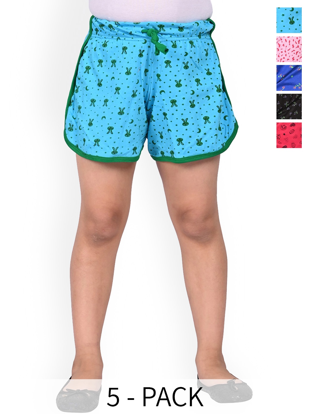 BAESD Girls Pack Of 5 Conversational Printed Mid-Rise Cotton Hot Pants Shorts, Blue
BAESD Girls Pack Of 5 Conversational Printed Mid-Rise Cotton Hot Pants Shorts, Blue