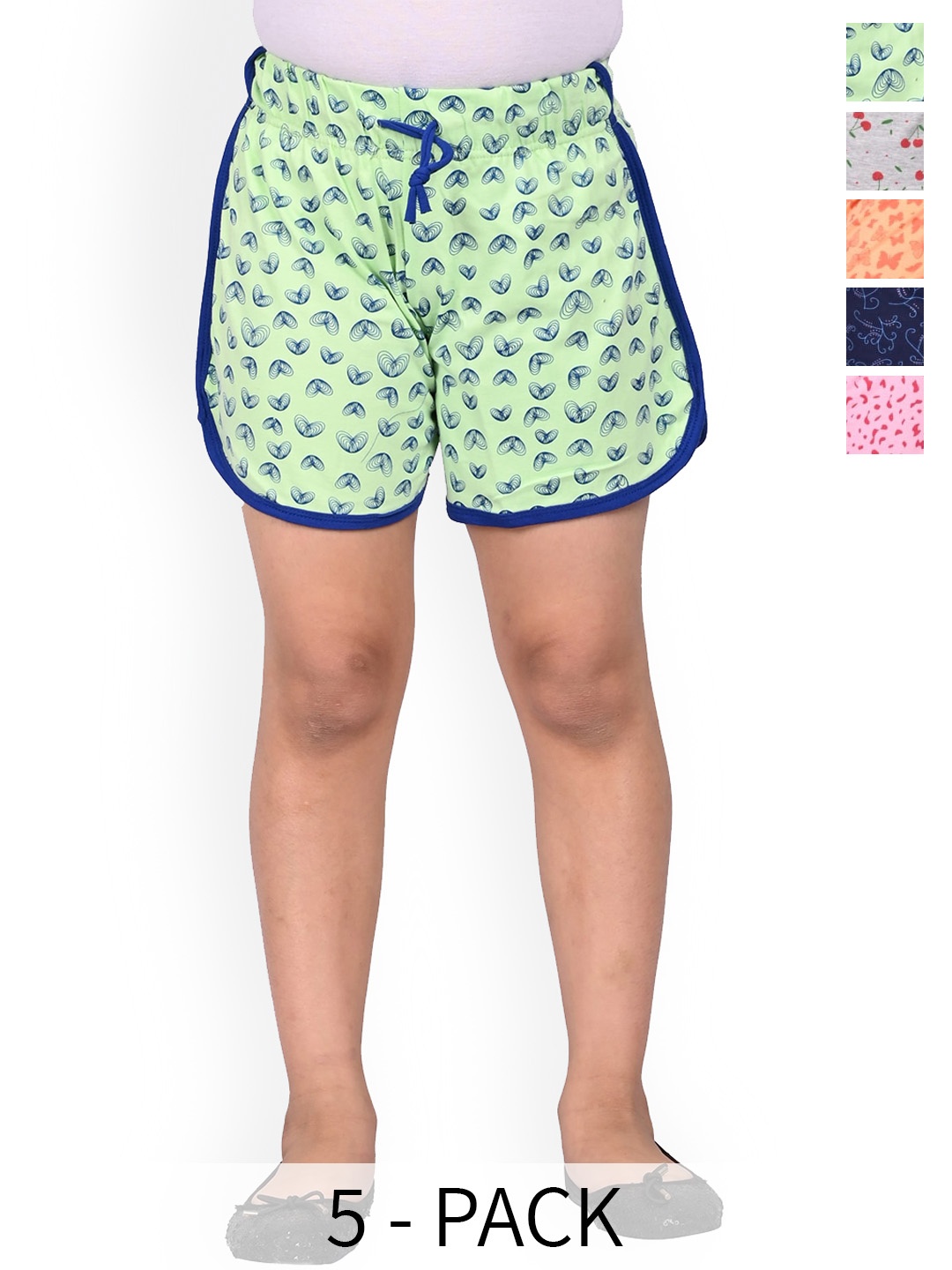 BAESD Girls Pack Of 5 Conversational Printed Mid-Rise Cotton Hot Pants Shorts, Green
BAESD Girls Pack Of 5 Conversational Printed Mid-Rise Cotton Hot Pants Shorts, Green