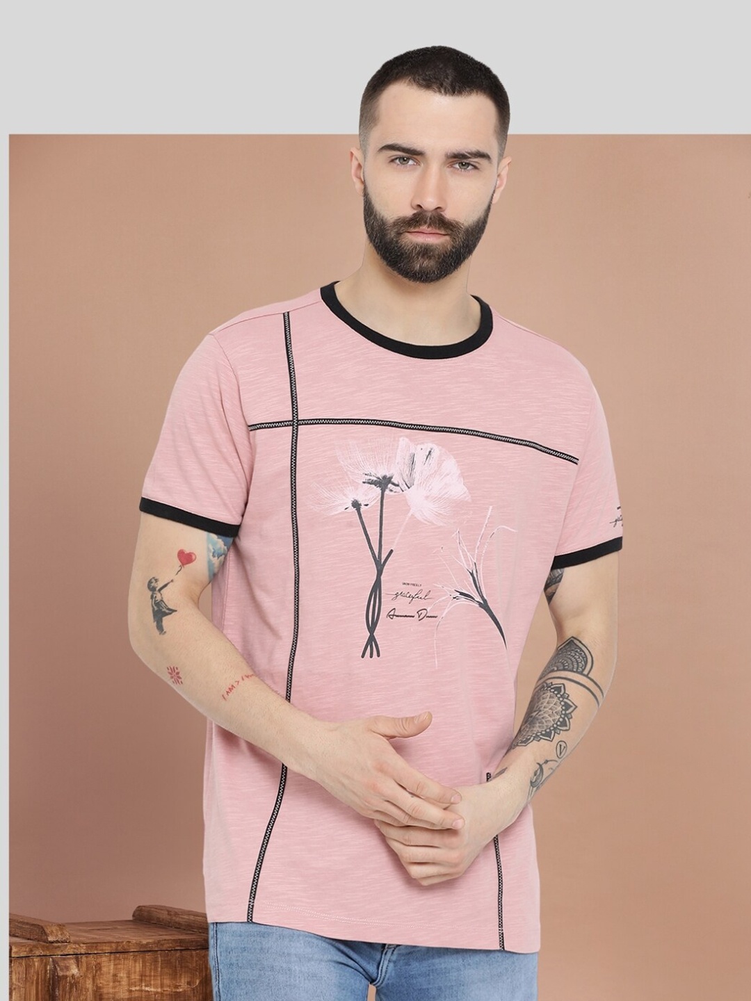 AXMANN Typography Printed Cotton Round Neck Short Sleeves Pockets Casual T-shirt, Pink
AXMANN Typography Printed Cotton Round Neck Short Sleeves Pockets Casual T-shirt, Pink