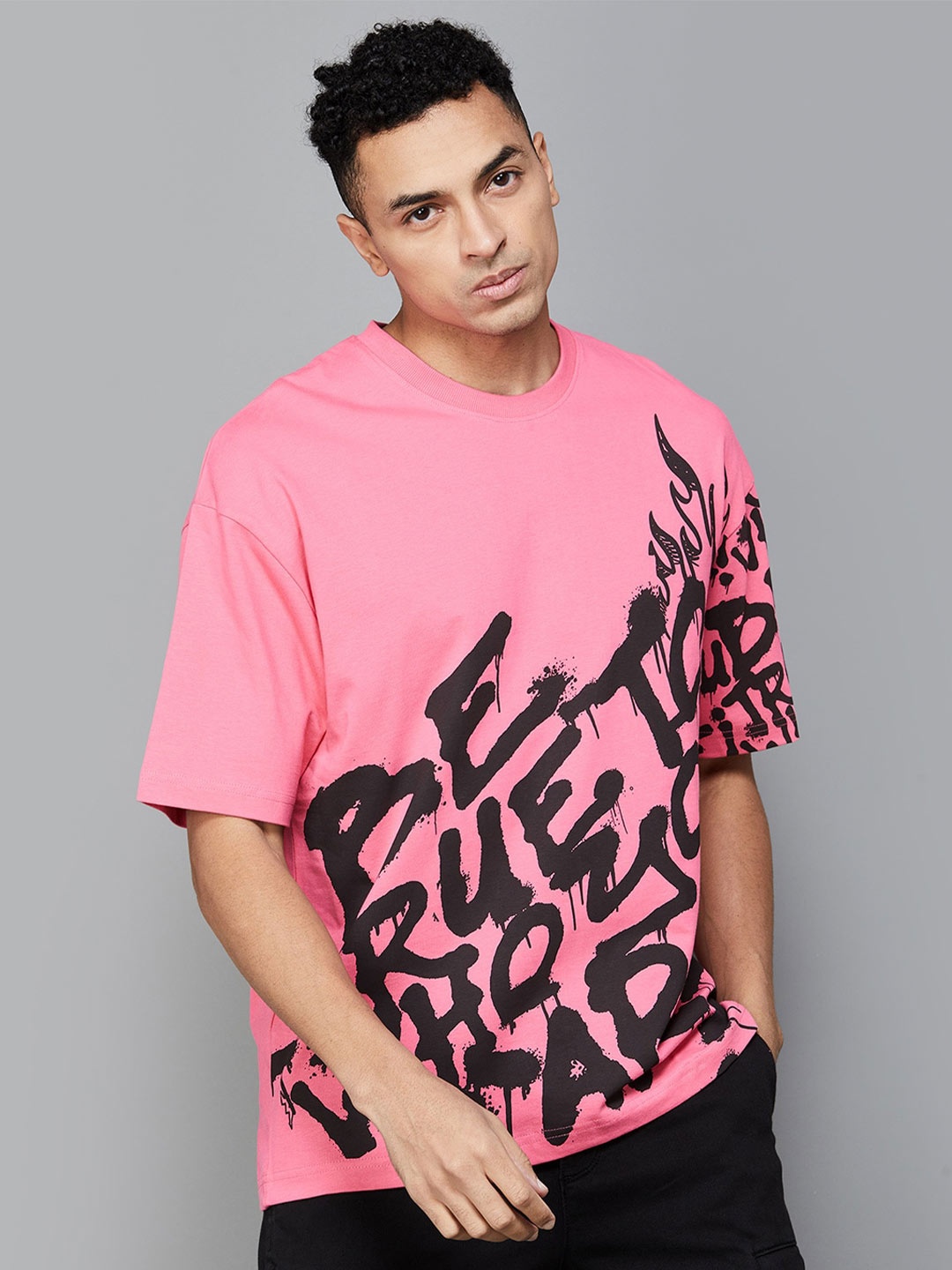 Forca by Lifestyle Graphic Printed Round Neck Short Sleeves Oversized Cotton T-shirt, Pink
Forca by Lifestyle Graphic Printed Round Neck Short Sleeves Oversized Cotton T-shirt, Pink