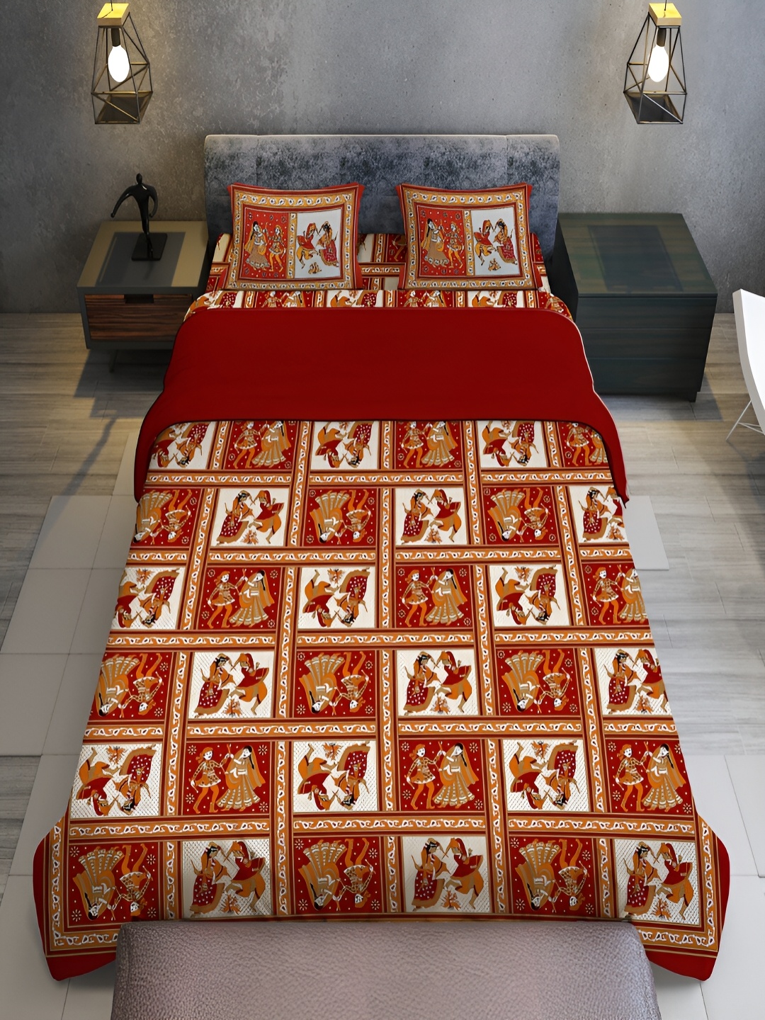 UNIQCHOICE Maroon & White Floral 120 TC Cotton Queen Bedsheet with 2 Pillow Covers
UNIQCHOICE Maroon & White Floral 120 TC Cotton Queen Bedsheet with 2 Pillow Covers