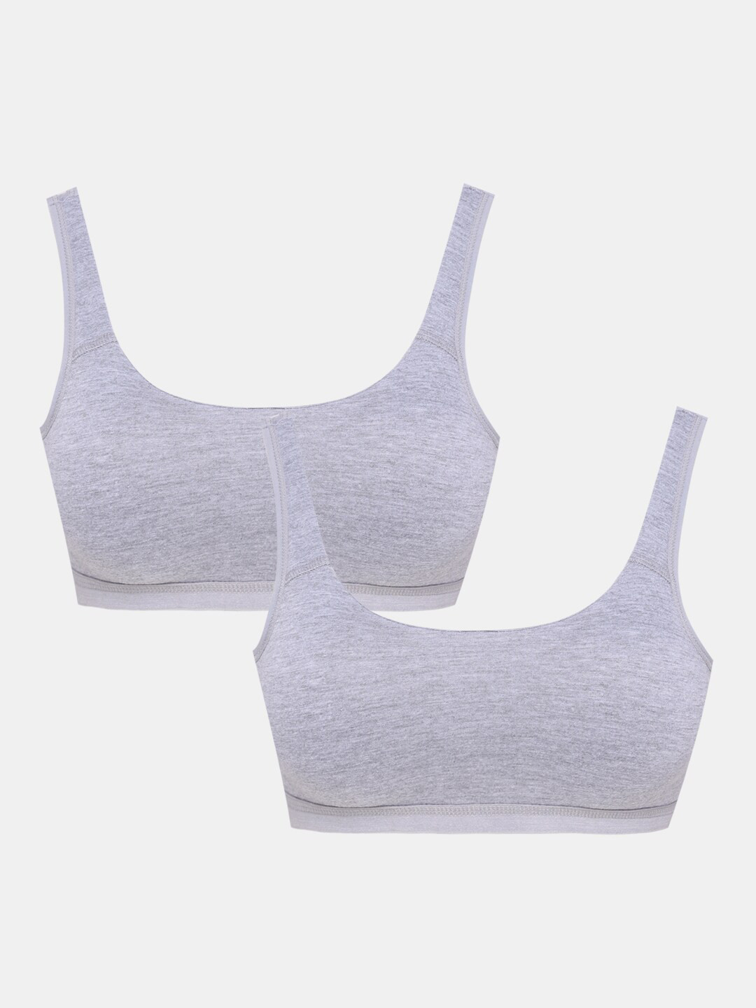 Sillysally Girls Pack Of 2 Full Coverage Removable Padded Beginners Bra - All Day Comfort, Grey
Sillysally Girls Pack Of 2 Full Coverage Removable Padded Beginners Bra - All Day Comfort, Grey