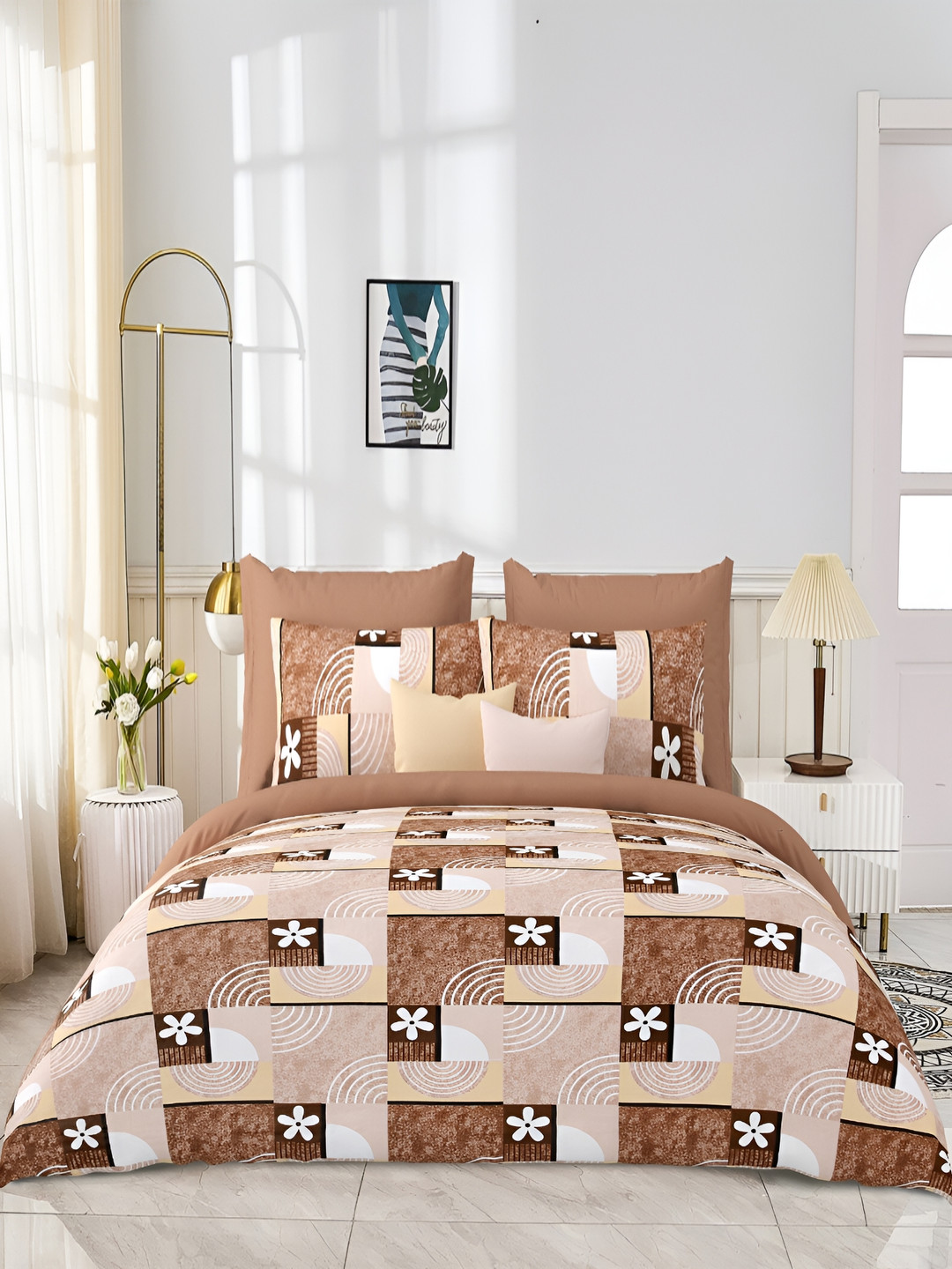 JAIPUR PRIME Peach-Coloured Geometric Cotton 300 TC King Bedsheet with 2 Pillow Covers
JAIPUR PRIME Peach-Coloured Geometric Cotton 300 TC King Bedsheet with 2 Pillow Covers