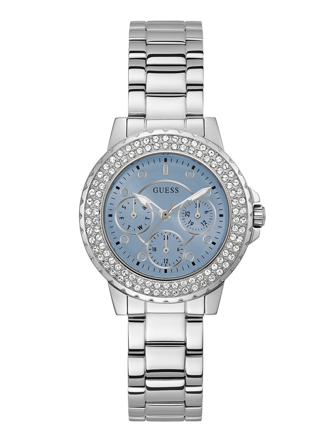 GUESS Women Sport Crown Jewel Multifunction Bracelet Style Analogue Watch GW0410L1, Blue
GUESS Women Sport Crown Jewel Multifunction Bracelet Style Analogue Watch GW0410L1, Blue