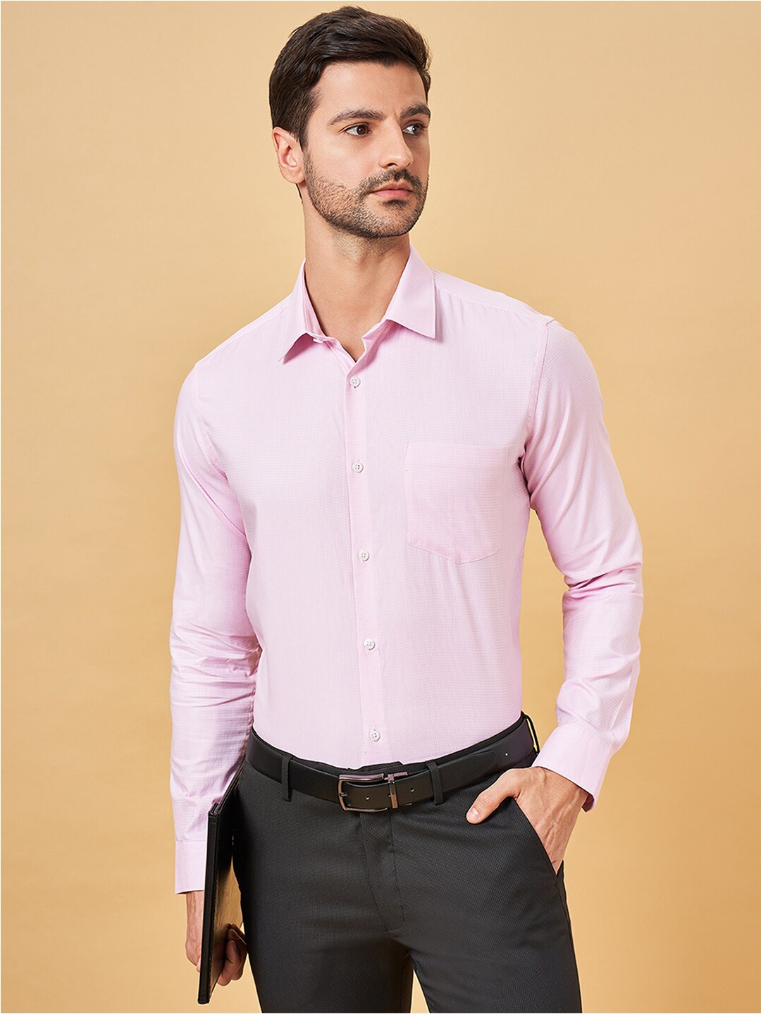BYFORD by Pantaloons Cotton Spread Collar Long Sleeves Slim Fit Opaque Formal Shirt, Pink
BYFORD by Pantaloons Cotton Spread Collar Long Sleeves Slim Fit Opaque Formal Shirt, Pink
