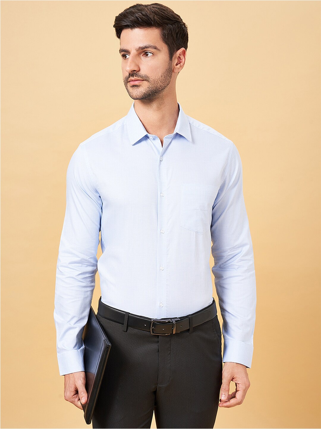 BYFORD by Pantaloons Striped Cotton Spread Collar Long Sleeves Slim Fit Formal Shirt, Blue
BYFORD by Pantaloons Striped Cotton Spread Collar Long Sleeves Slim Fit Formal Shirt, Blue
