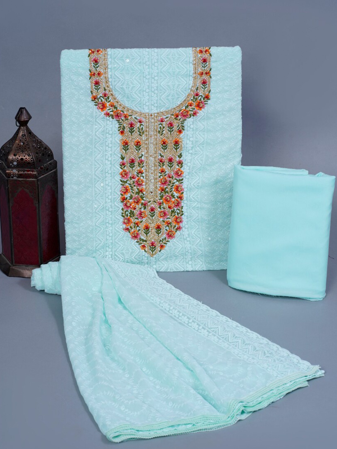 HIGHLIGHT FASHION EXPORT Embroidered Pure Cotton Chikankari Unstitched Dress Material, Green
HIGHLIGHT FASHION EXPORT Embroidered Pure Cotton Chikankari Unstitched Dress Material, Green