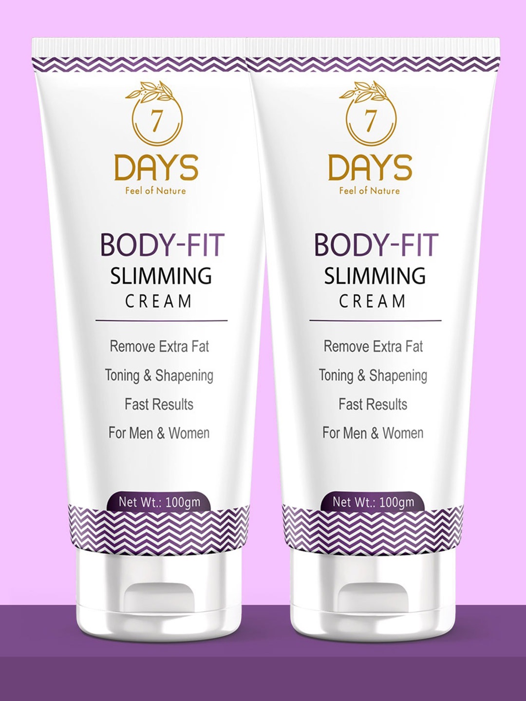 7 DAYS Feel Of Nature Set Of 2 Body Fit Slimming Cream Eliminates Stubborn Fat - 100g Each, White
7 DAYS Feel Of Nature Set Of 2 Body Fit Slimming Cream Eliminates Stubborn Fat - 100g Each, White