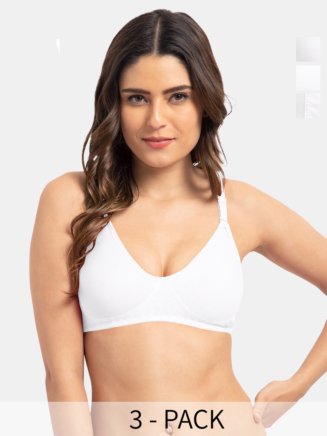 Tweens Pack Of 3 Non Padded Full Coverage T-shirt Bras With All Day Comfort, White
Tweens Pack Of 3 Non Padded Full Coverage T-shirt Bras With All Day Comfort, White