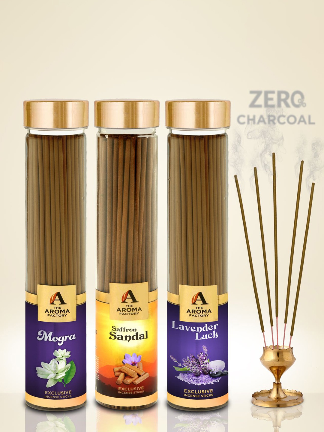 The Aroma Factory Brown 3 Pieces Mogra Sandalwood & Lavender Fragrance Incense Sticks
The Aroma Factory Brown 3 Pieces Mogra Sandalwood & Lavender Fragrance Incense Sticks