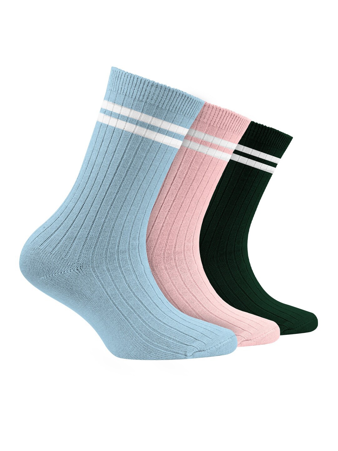 FOOTPRINTS Kids Pack Of 3 Odour Free Organic Cotton Bamboo Ribbed Above Ankle Length Socks, Blue
FOOTPRINTS Kids Pack Of 3 Odour Free Organic Cotton Bamboo Ribbed Above Ankle Length Socks, Blue