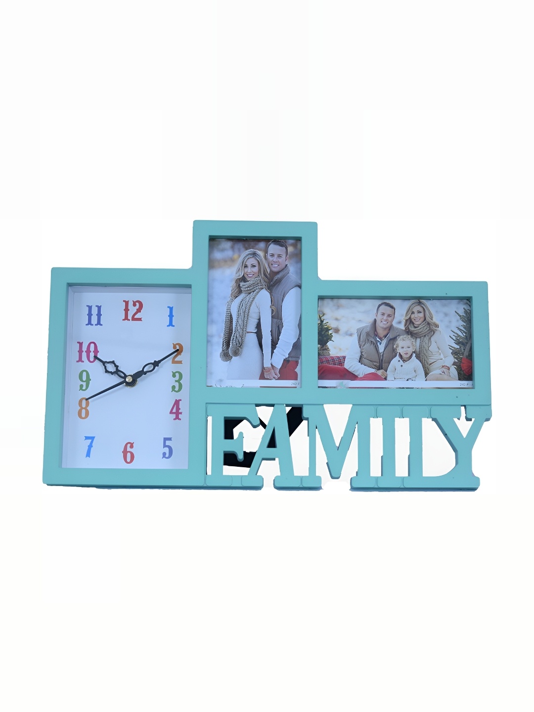 Sigaram Green 3 in 1 Photo Frame With Clock