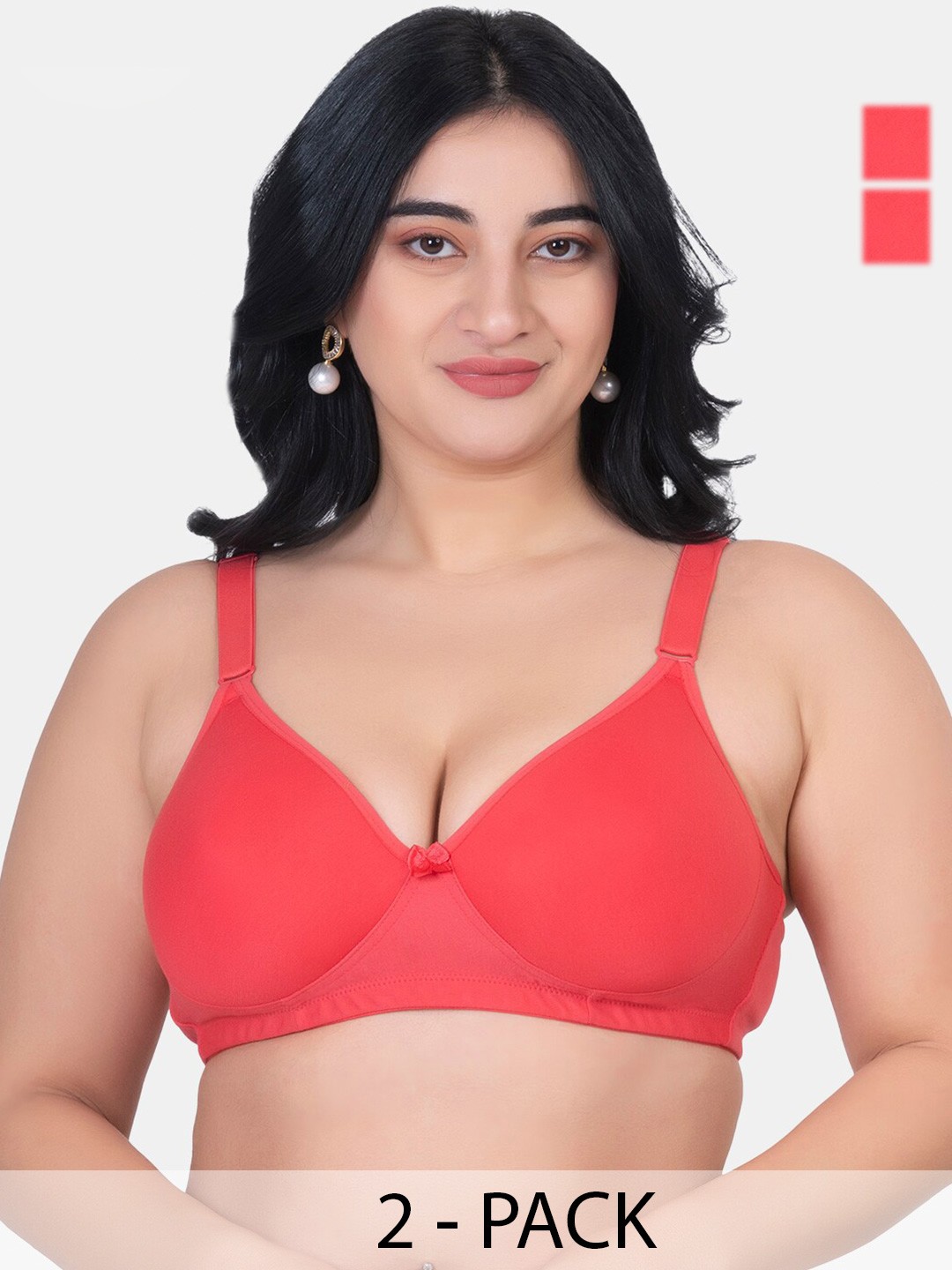 KOMLI Pack Of 2 Plus Size Lightly Padded Cotton Minimizer Bra With All Day Comfort, Red
KOMLI Pack Of 2 Plus Size Lightly Padded Cotton Minimizer Bra With All Day Comfort, Red