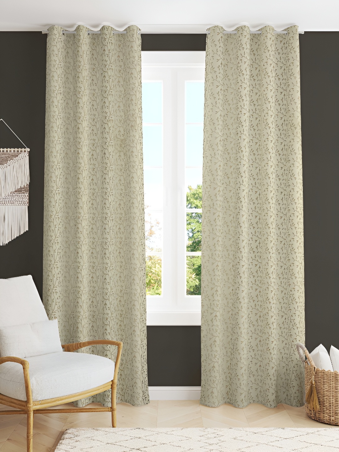 Kraftiq Homes Cream-Coloured 2 Pieces Embroidered Room Darkening Eyelet Window Curtains
Kraftiq Homes Cream-Coloured 2 Pieces Embroidered Room Darkening Eyelet Window Curtains