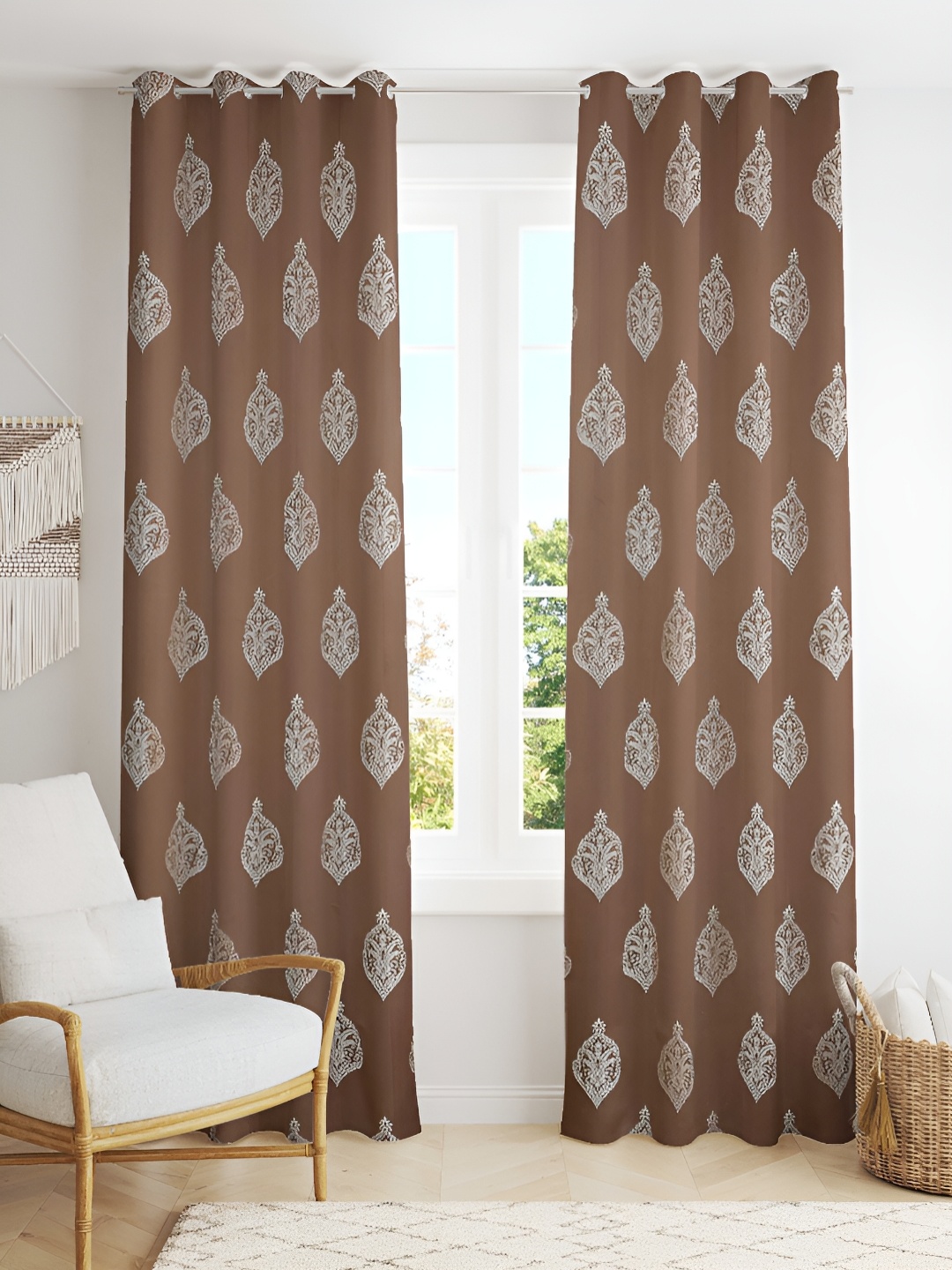 Kraftiq Homes Bristol Brown 2 Pcs Ethnic Motifs Room Darkening Velvet Long Door Curtains
Kraftiq Homes Bristol Brown 2 Pcs Ethnic Motifs Room Darkening Velvet Long Door Curtains