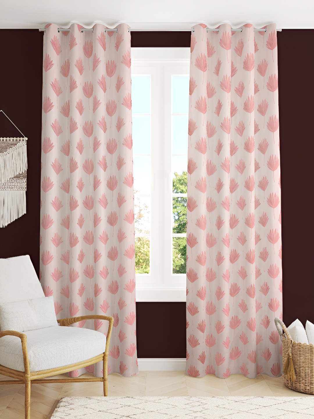 Kraftiq Homes Desert Pink & White 2 Pieces Embroidered Room Darkening Long Door Curtains
Kraftiq Homes Desert Pink & White 2 Pieces Embroidered Room Darkening Long Door Curtains