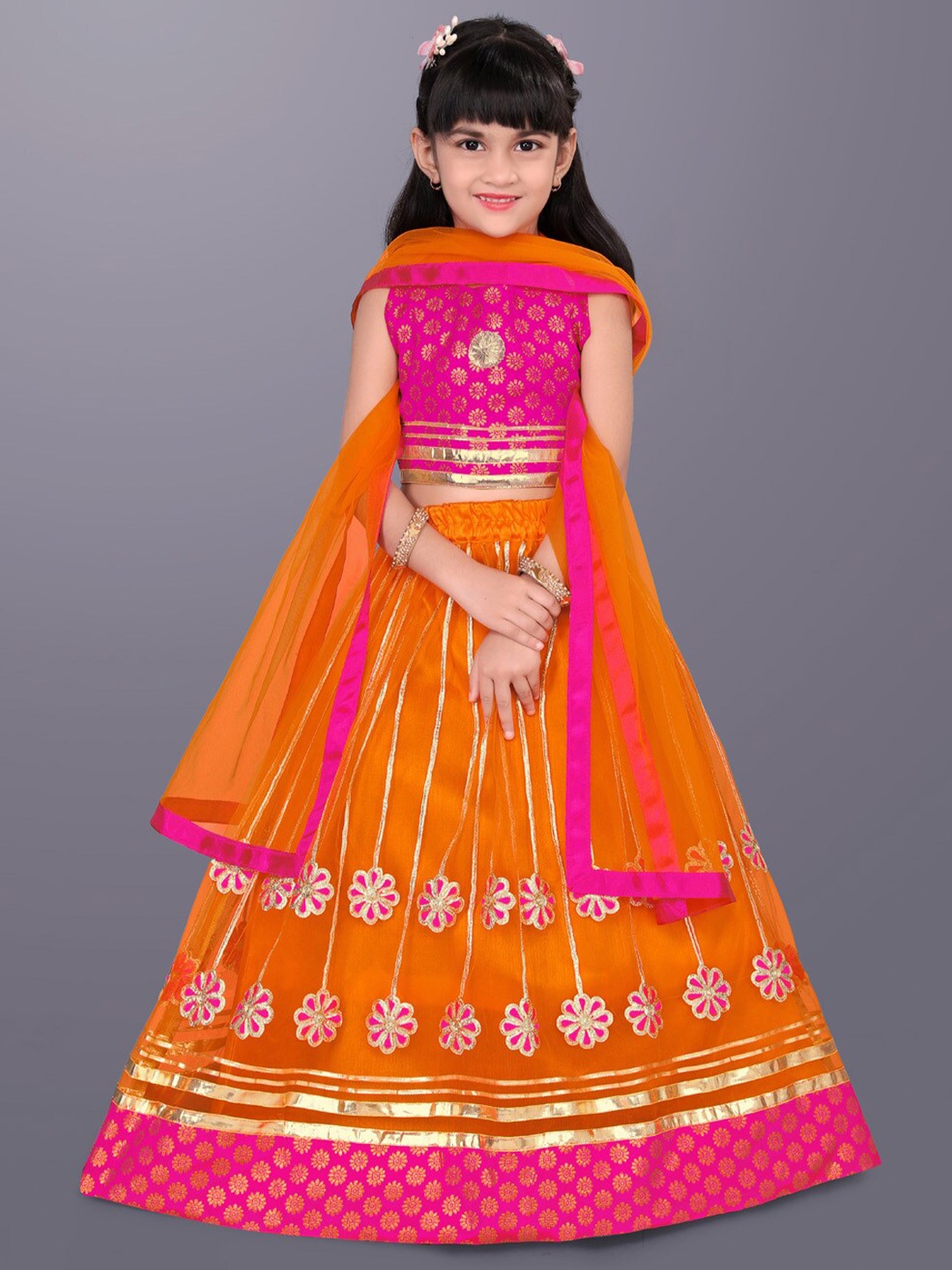 BAESD Girls Kalamkari Woven Designed Ready to Wear Lehenga & Blouse With Dupatta, Orange
BAESD Girls Kalamkari Woven Designed Ready to Wear Lehenga & Blouse With Dupatta, Orange