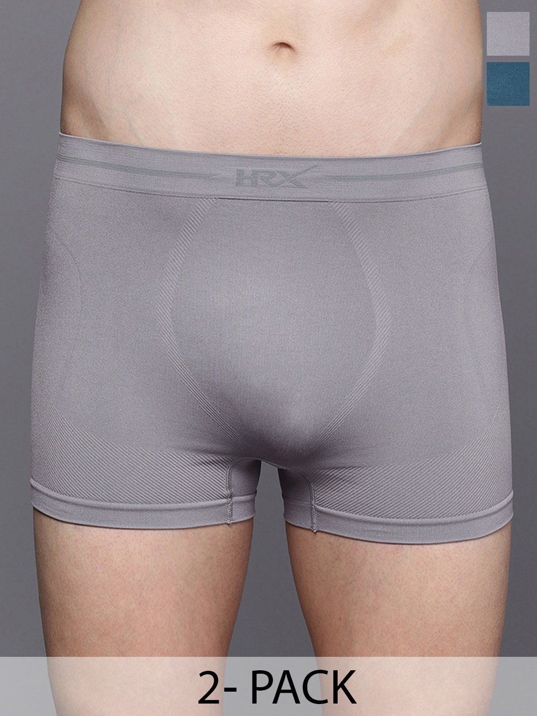 HRX by Hrithik Roshan Men Pack of 2 Seamless Trunks HRX_SS24_M_TK_KY_6322_02-G, Multi
HRX by Hrithik Roshan Men Pack of 2 Seamless Trunks HRX_SS24_M_TK_KY_6322_02-G, Multi