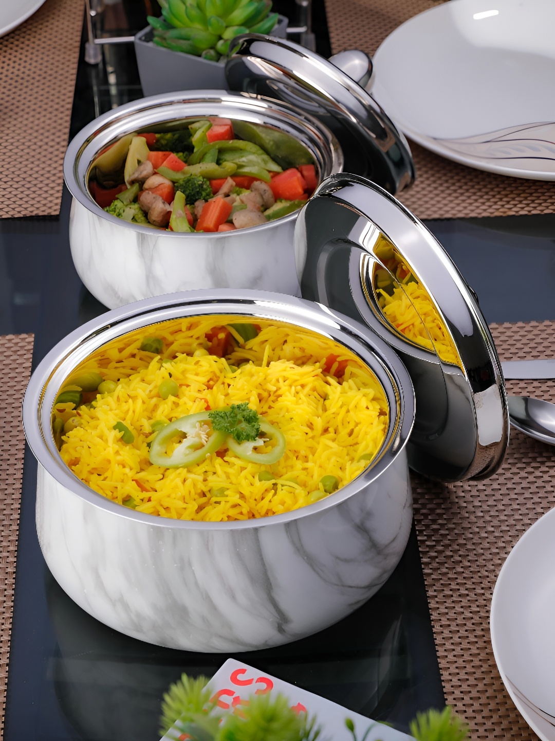 FNS Marbella Stainless Steel Double Walled Insulated Casserole with Lid 3000ml, White
FNS Marbella Stainless Steel Double Walled Insulated Casserole with Lid 3000ml, White