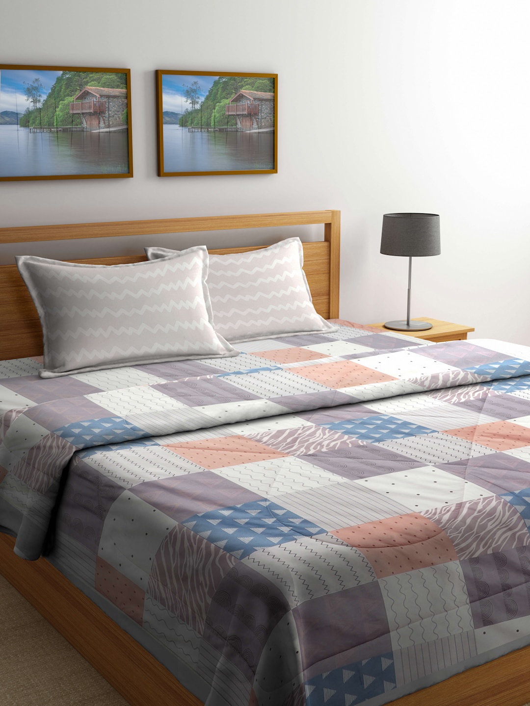 Miaz Lifestyle Grey & White 4 Pieces Geometric Printed Cotton Double Queen Bedding Set
Miaz Lifestyle Grey & White 4 Pieces Geometric Printed Cotton Double Queen Bedding Set