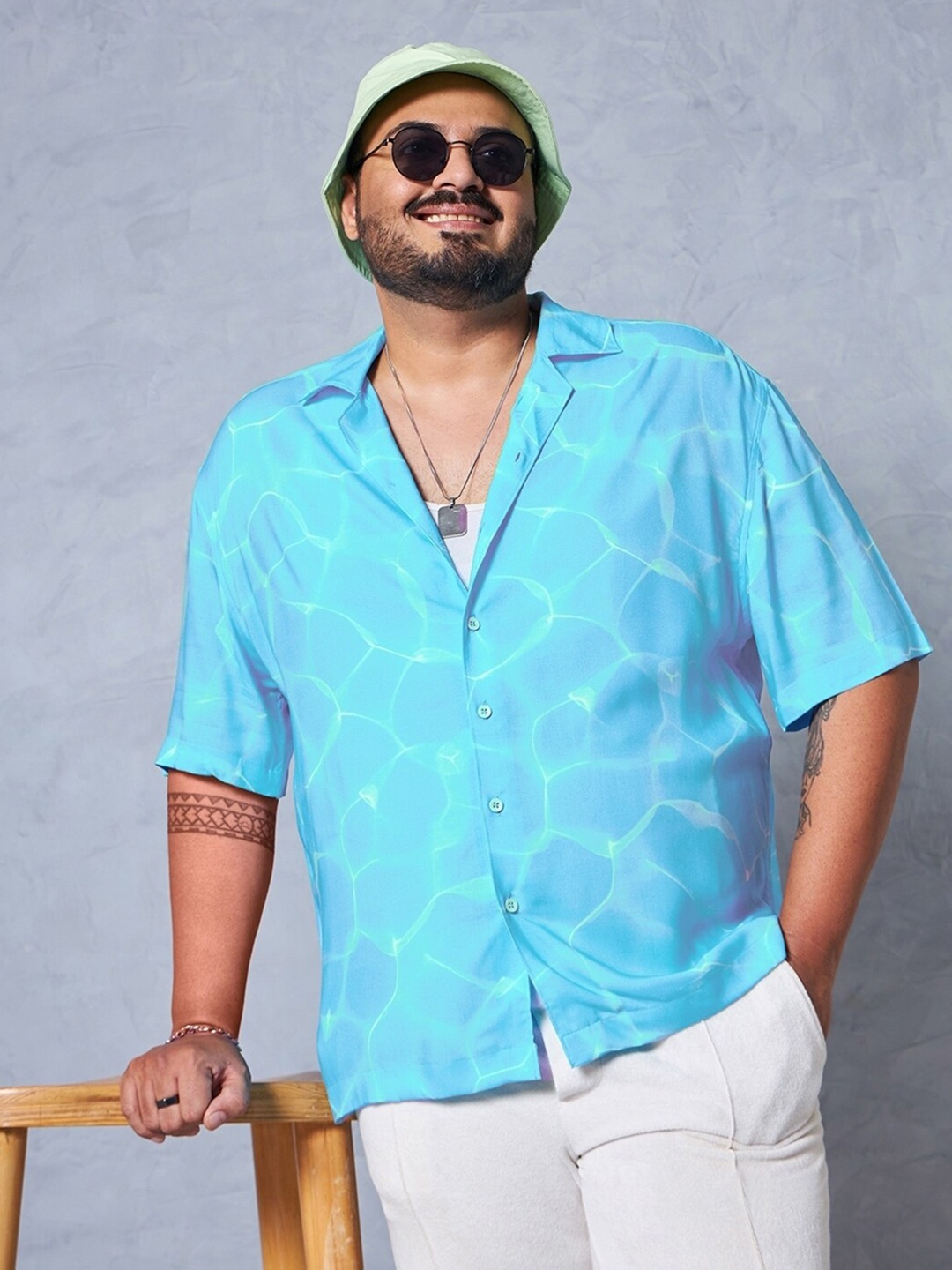 Bewakoof Plus Geometric Printed Spread Collar Curved Oversized Casual Shirt, Blue
Bewakoof Plus Geometric Printed Spread Collar Curved Oversized Casual Shirt, Blue