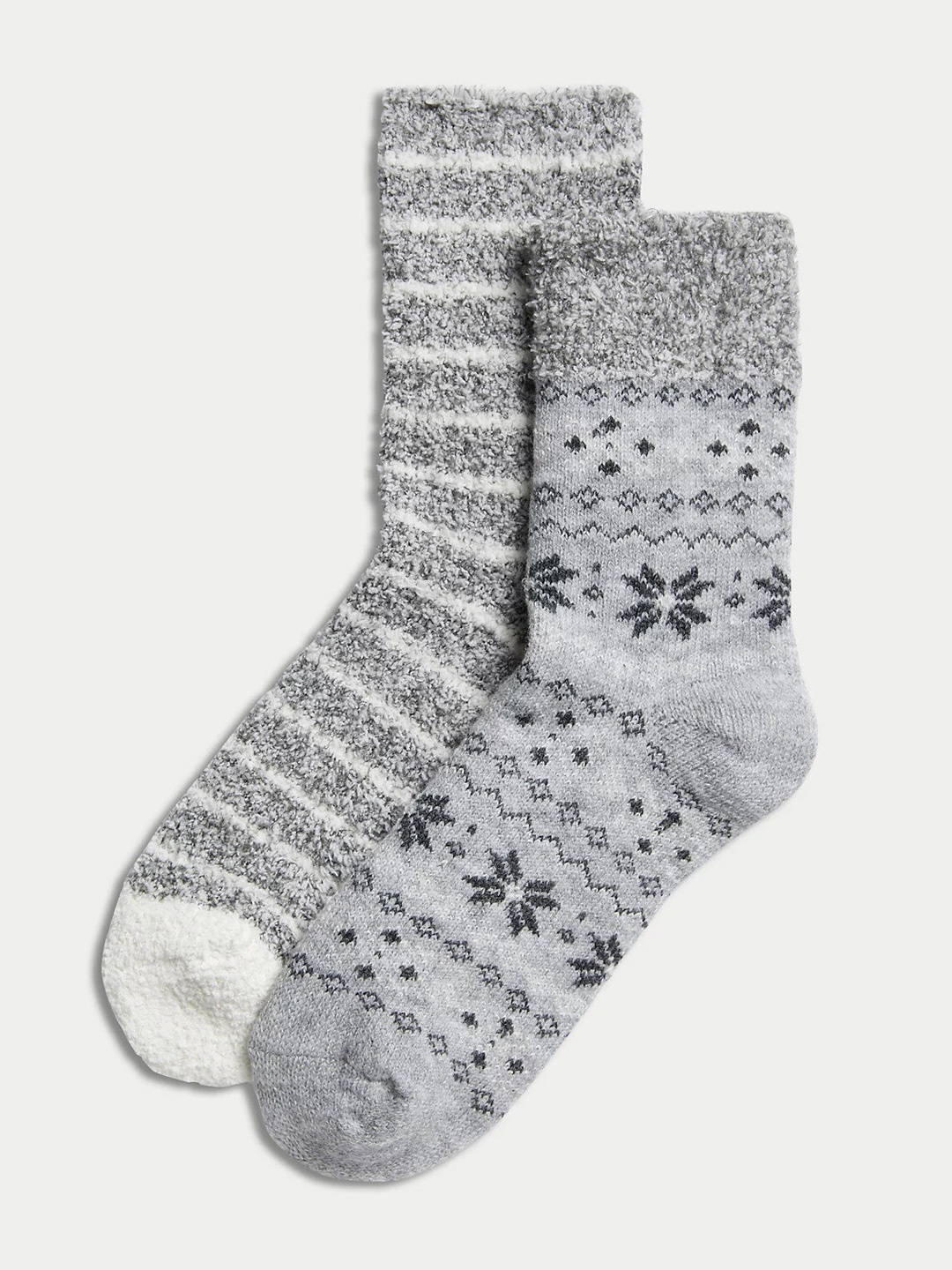 Marks & Spencer Women Pack Of 2 Fairisle Cosy Recycled Thermal Calf Length Socks, Grey
Marks & Spencer Women Pack Of 2 Fairisle Cosy Recycled Thermal Calf Length Socks, Grey