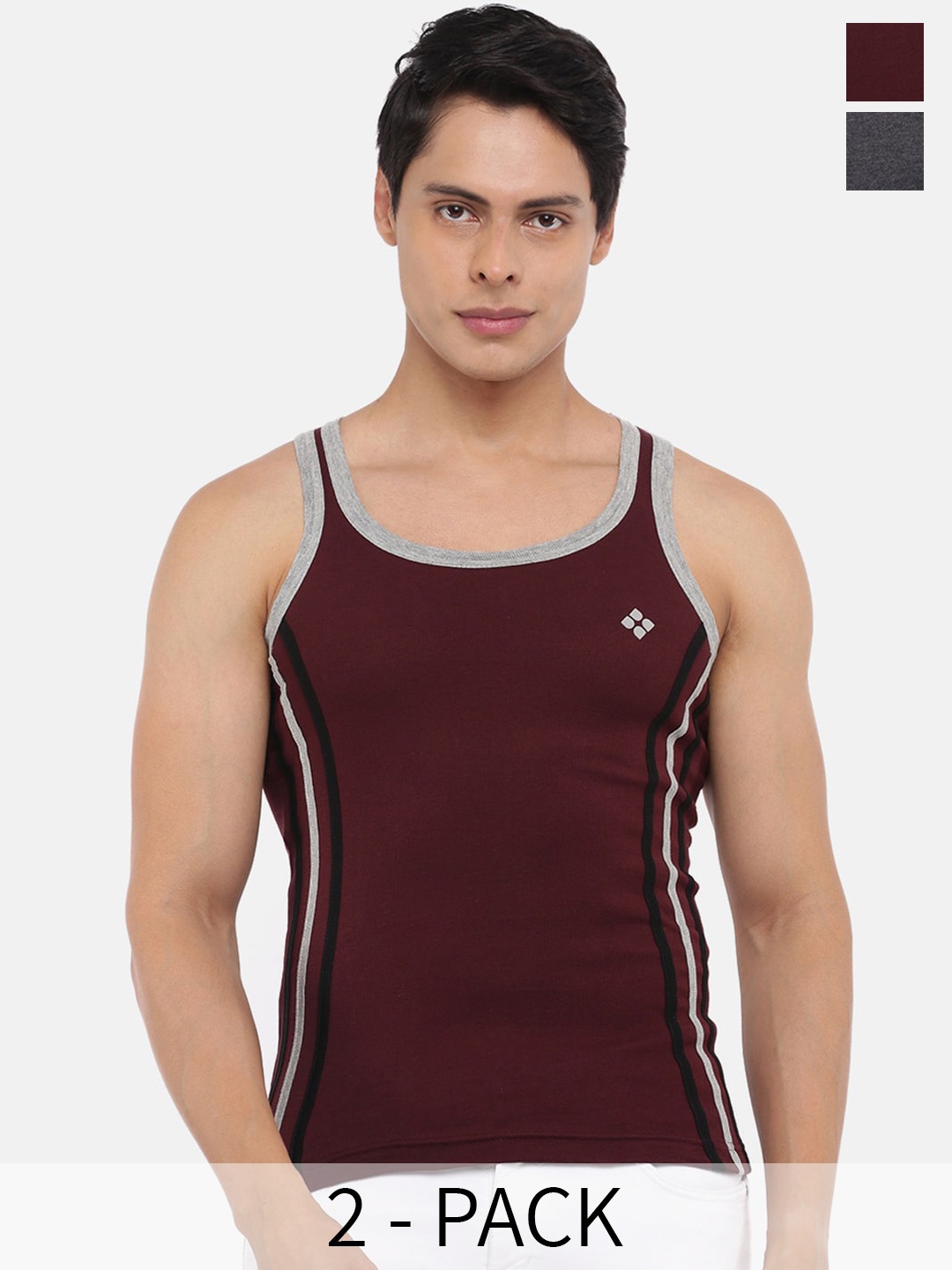 Dollar Bigboss Pack Of 2 Assorted Cotton Sleeveless Innerwear Vests MBB-14-PO2-CO2-S24
Dollar Bigboss Pack Of 2 Assorted Cotton Sleeveless Innerwear Vests MBB-14-PO2-CO2-S24