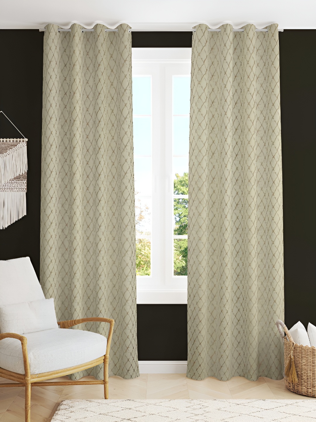 Kraftiq Homes Bristol Cream & Brown 2 Pieces Embroidered Room Darkening Long Door Curtains
Kraftiq Homes Bristol Cream & Brown 2 Pieces Embroidered Room Darkening Long Door Curtains