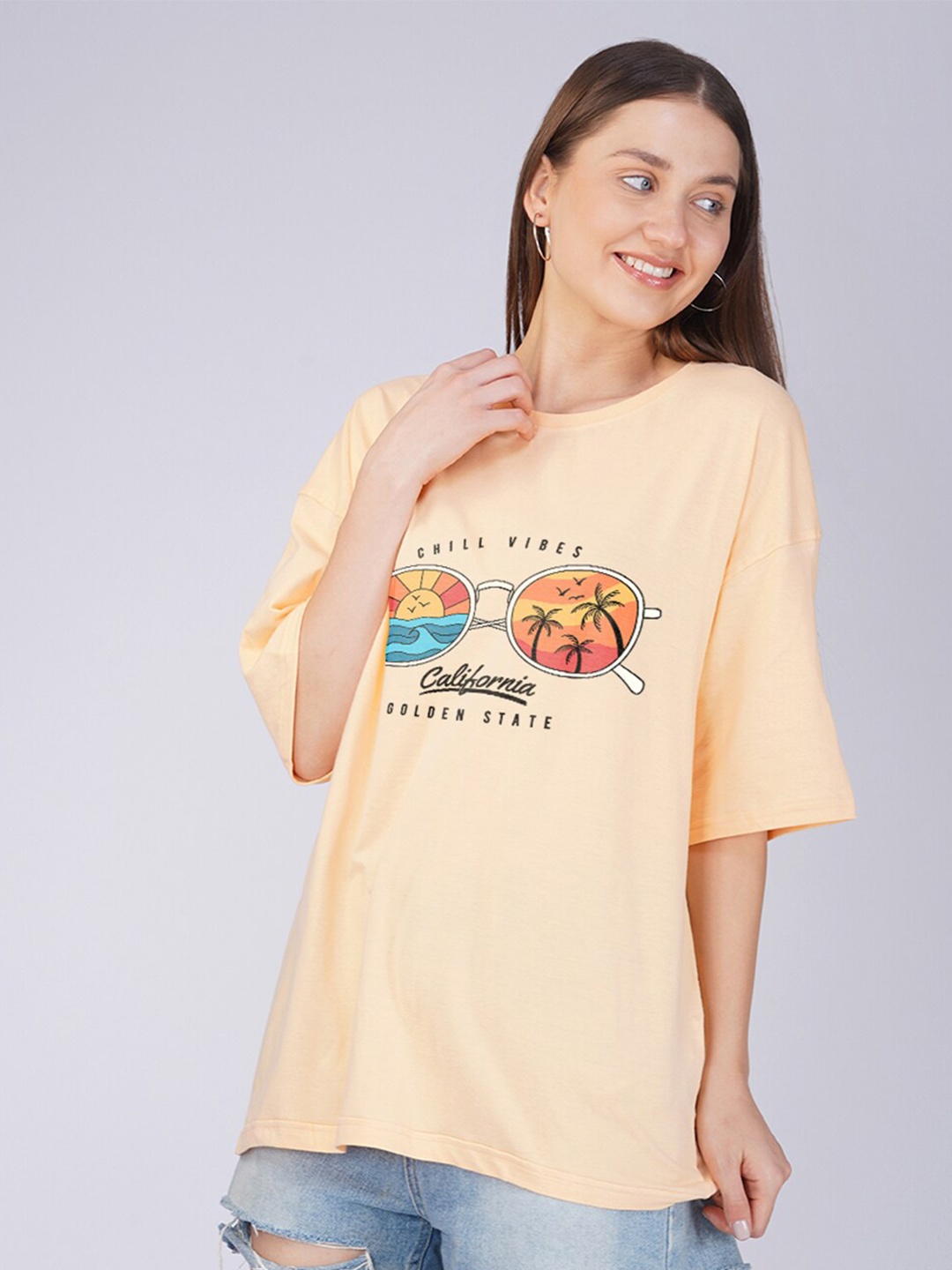 Crazymonk Typography Printed Drop-Shoulder Sleeves Cotton Oversized T-shirt, Orange
Crazymonk Typography Printed Drop-Shoulder Sleeves Cotton Oversized T-shirt, Orange