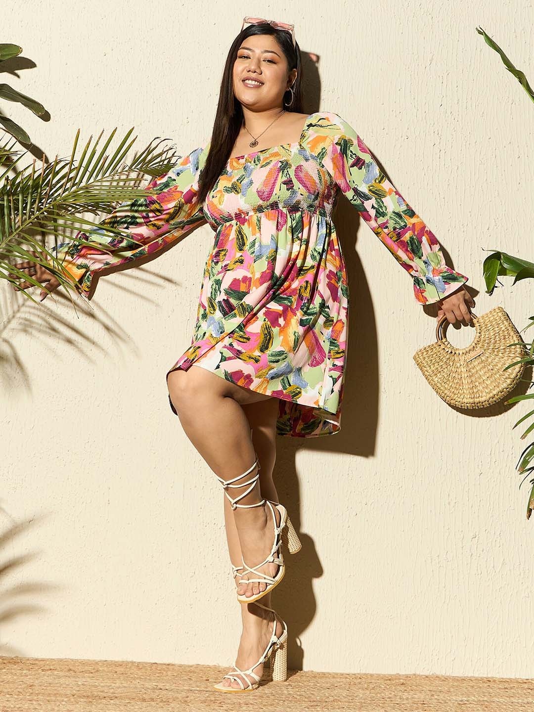 Berrylush Curve Plus Size Pink Floral Printed Square Neck Smocked Detail Fit & Flare Dress
Berrylush Curve Plus Size Pink Floral Printed Square Neck Smocked Detail Fit & Flare Dress