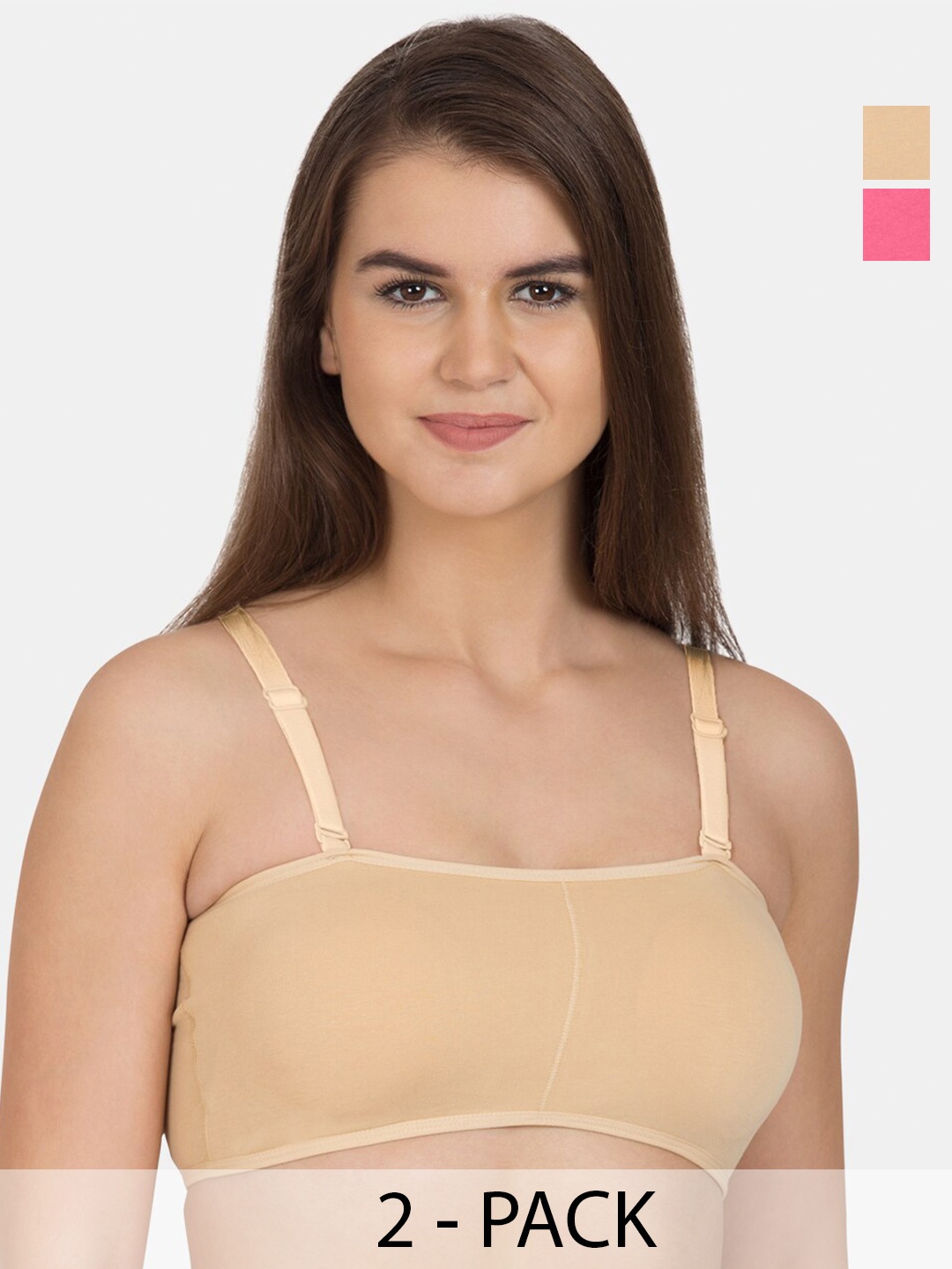 Tweens Pack of 2 Full Coverage Seamless Cotton Beginners Bras With All Day Comfort, Pink
Tweens Pack of 2 Full Coverage Seamless Cotton Beginners Bras With All Day Comfort, Pink