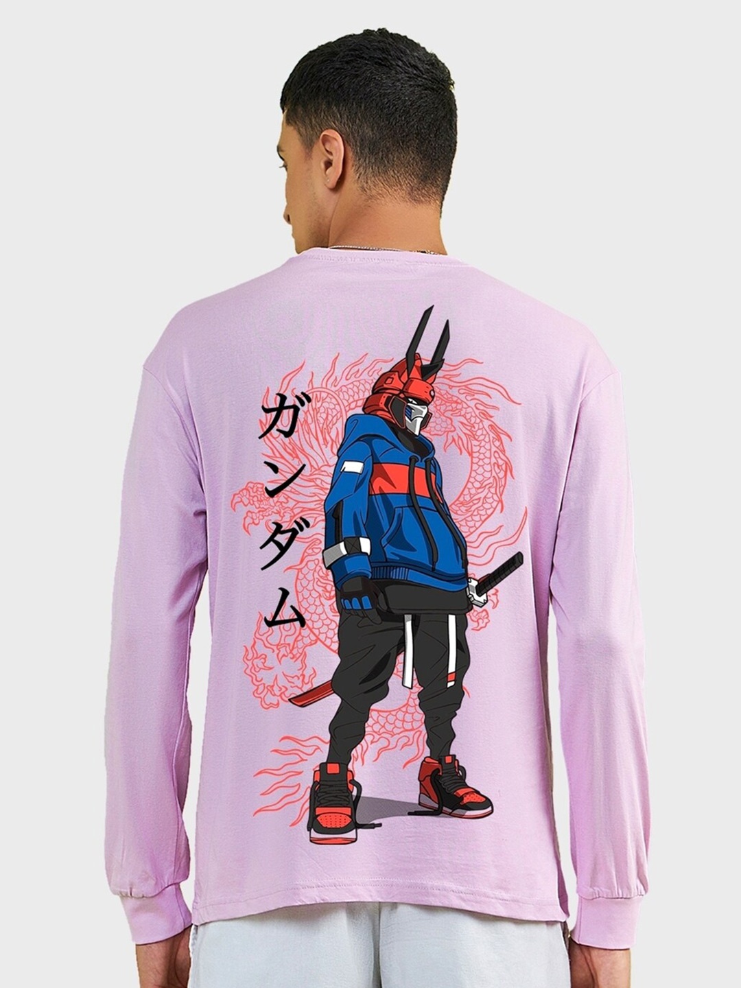 Bewakoof Cyber Samurai Graphic Printed Drop-Shoulder Sleeves Oversized Cotton T-shirt, Purple
Bewakoof Cyber Samurai Graphic Printed Drop-Shoulder Sleeves Oversized Cotton T-shirt, Purple