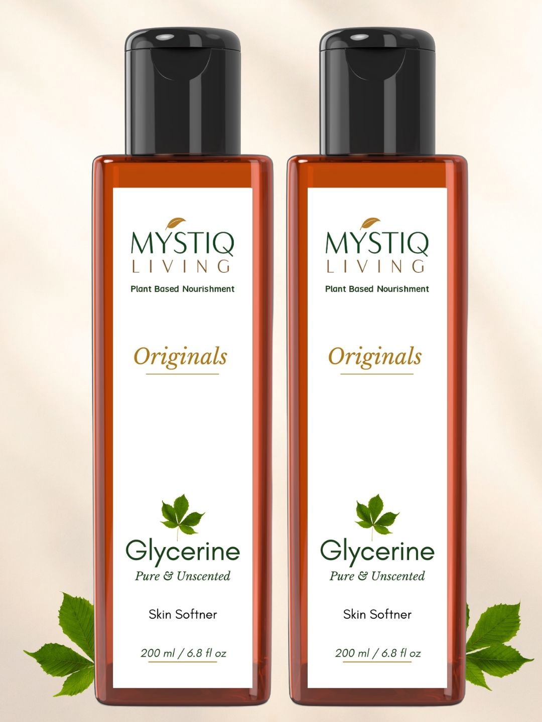 MYSTIQ LIVING Originals Set of 2 Pure & Unscented Glycerine Skin Softner - 200 ml each, Brown
MYSTIQ LIVING Originals Set of 2 Pure & Unscented Glycerine Skin Softner - 200 ml each, Brown