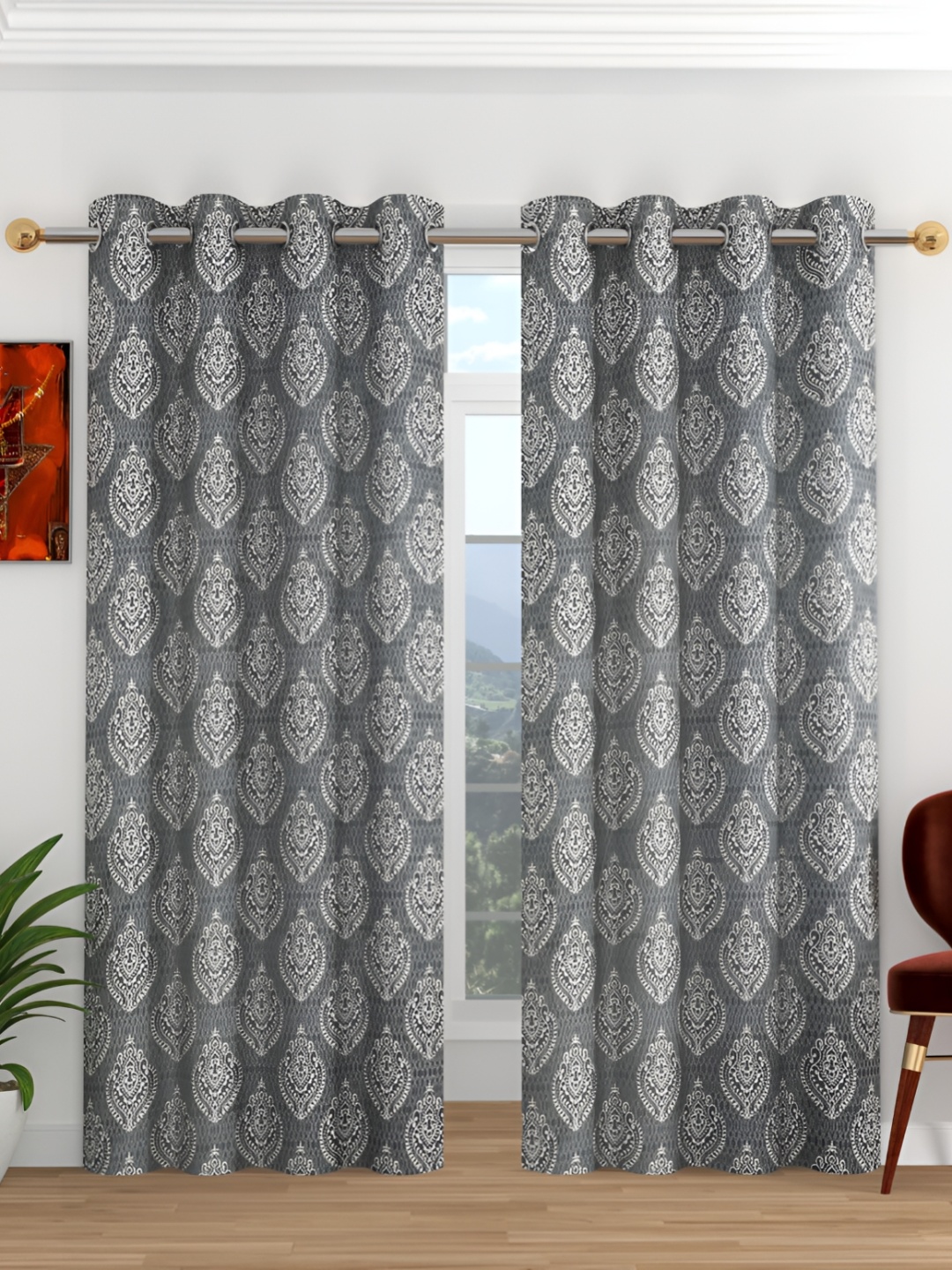 Galaxy Home Decor Grey & White 2 Pieces Ethnic Motifs Room Darkening Long Door Curtains
Galaxy Home Decor Grey & White 2 Pieces Ethnic Motifs Room Darkening Long Door Curtains
